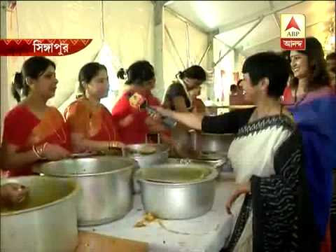 Several bengali food items at a durga puja by bengali expatriates...