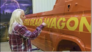 PINSTRIPING GODDESS LETTERS THE LITTLE DEAD WAGON