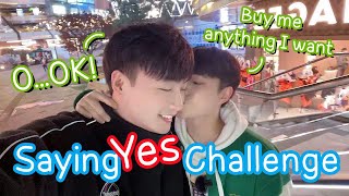 Saying Yes To My Cute Boyfriend For 24 Hours Challenge Couple Lucas&Kibo Bl