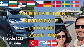 TÜRKİYE DEN NORVEÇ E FULL BÖLÜM 10 ÜLKE 5200 KM KAÇ GÜNDE GİTTİK?#norveç#türkiye