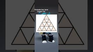 Resimde kaç tane üçgen var? (Yorumları patlatın!,!!!) #keşfet  #shorts