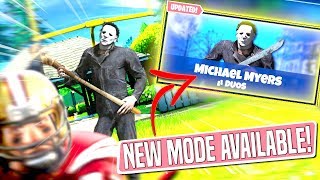 *NEW GAMEMODE* MICHAEL MYERS Custom Gamemode in Fortnite NFL Game! (HE'S BEHIND YOU!)