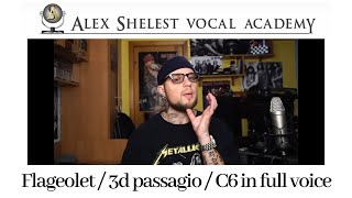 Alex Shelest Vocal Lessons - Flageolet Register 3D Pagio C6 Full Voice