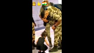 Little Girl Touching Army Jawans Feet Viral Video Pravin Pro Shorts