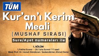 Kuran Meali̇ Tamami Di̇nle Mushaf Sırası. Bi̇ri̇nci̇ Bölüm 11 Saat - Yüksek Ses Kali̇tesi̇
