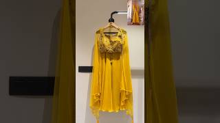 Haldi Outfit Ideas Indo-Western Sharara Cape Set Wedding Wear 2024
