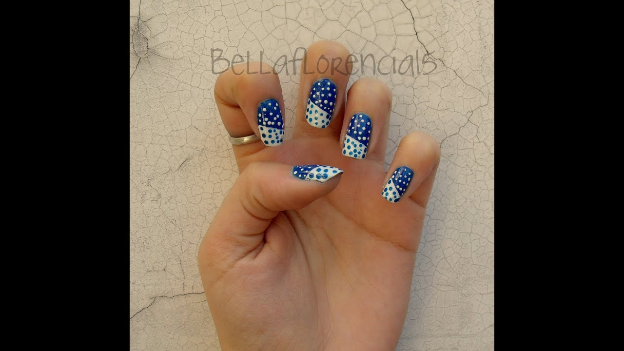 uñas con puntos
