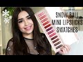 MAC COSMETICS Snow Ball Mini Lipsticks Swatches