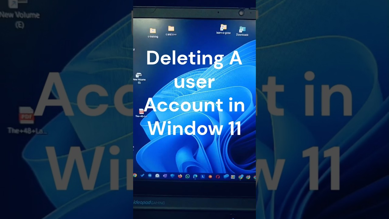 Deleting a User Account in Window 11 #computerclass #ms Deleting a User Account in Window 11 #computerclass #ms