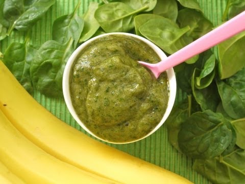  Baby Photo on How To Make Baby Food  Banana Spinach Puree For Babies   Weelicious