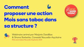 Comment proposer une action Mois sans tabac dans sa structure