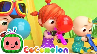 Toy Balloon Car Race Cocomelon Cartoons For Kids Learning Show Engineering Stem