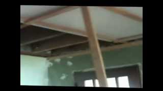 How I hang 4X8 drywall on ceiling by myself.