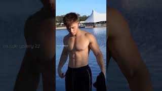 Handsome Muscular Young Guy Showing His Bodyaaron Miller