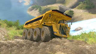 Largest Dump Truck Climbs A Dangerous Slope Mudrunner