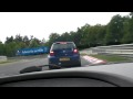 BMW M Coupe following Golf R32 on the Nurburgring (handheld)