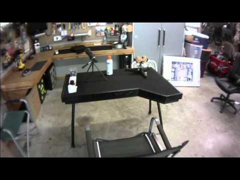 Home made portable shooting bench - YouTube