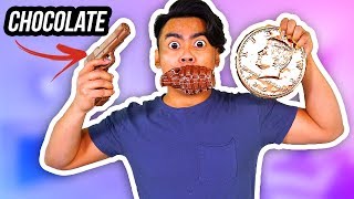 CHOCOLATE FOOD VS REAL FOOD 3! (Chocolate Gun, Grenade, Giant Penny) CHOCOLATE FOOD VS REAL FOOD 3! (Chocolate Gun, Grenade, Giant Penny)