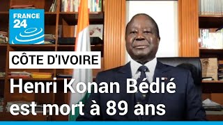Lancien Président De Côte Divoire Henri Konan Bédié Est Mort À 89 Ans France 24
