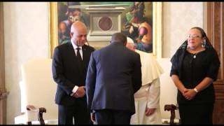 Michel Martelly in Private audience with Pope Francis