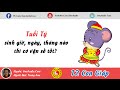 Tuổi Tý sinh giờ, ngày, tháng nào thì có vận số tốt?