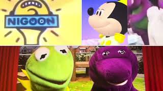 Barney Blues Clues Play With Me Sesame The Muppets Show Barney Mickey Clubhouse Barney Credits Remix