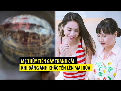 Mẹ Thủy Tiên gây tranh cãi khi đăng ảnh phóng sinh rùa nhưng khắc tên lên mai
