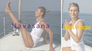 Vicky Tomsky Sea Yoga | Navasana | Sea TV | yoga series on a boat | learn how to yoga on the boat