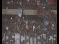 I tifosi del Napoli espongono lo striscione per gli Ultras Catanesi