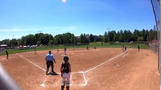 Senuta & Devyn on the ground for the out at 2nd