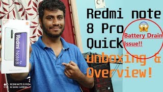 IDLE Battery Drain Issue? || Redmi Note 8 PRO Unboxing & Overview || Tamil