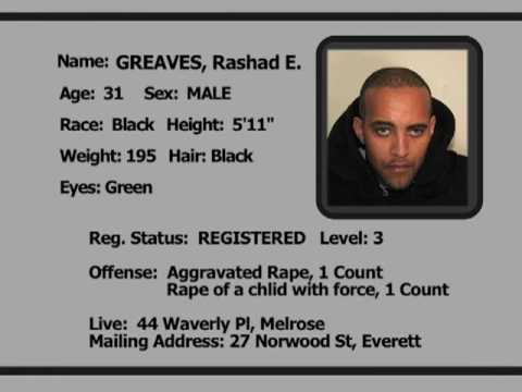 A 2009 list of Massachusetts sex offenders in Everett, Massachusetts. A 2009 list of Massachusetts sex offenders in Everett, Massachusetts.