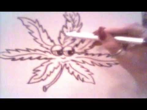 Watch and LearnDraw a Pot Leaf Cartoon Character