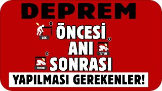 Deprem Öncesi̇ Ani Sonrasi Yapilmasi Gerekenler Afet Eği̇ti̇mi̇