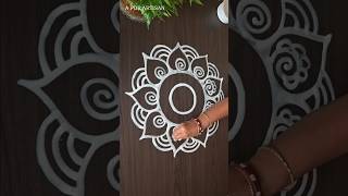 Lotus Flower Alpona Designs For Laxmi Puja Manabasa