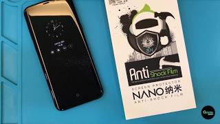 Green Galaxy S8 Plus Nano Full Cover Anti-Shock Film Screen Protector Installion