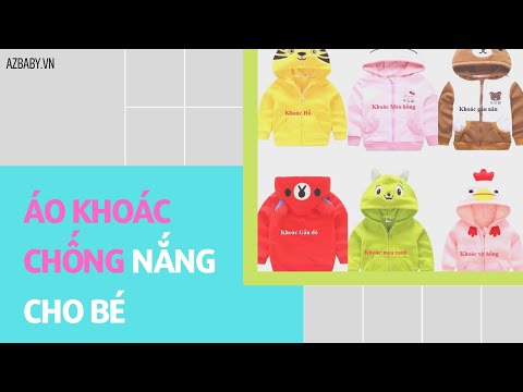Áo Khoác Chống Nắng Cho Bé Hình Thú Đáng Yếu Size 8-18kg (Mới Nhất) | Azbaby.VN