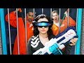 NERF Robot Prison Team Escape Challenge!