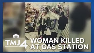Footage Shows Moments Before Woman Fatally Shot Outside Gas Station