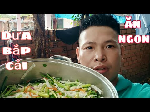 Dưa bắp cải - cách muối dưa bắp cải ngon - huy dê 868 vlog