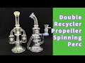 Double Recycler Propeller Spinning Perc 8.7 Inch Colorful Glass Bongs ShareBongs Product Review