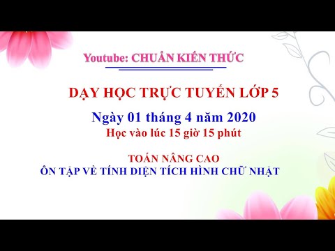 Học Toán Nâng Cao. Diện Tích Hình Chữ Nhật