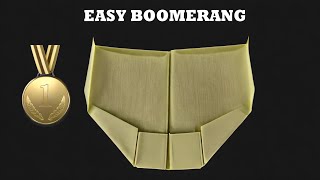 HOW TO FOLD BOOMERANG PAPER AIRPLANE - FLY BACK