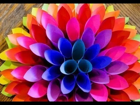 Как из бумаги сделать объемные цветы Как из бумаги сделать объемные цветы
