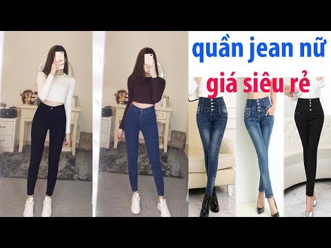 Quần jeans nữ cạp cao siêu co giãn form dáng ôm giá rẻ nhất trên Shopee, Tiki, Lazada, Sendo