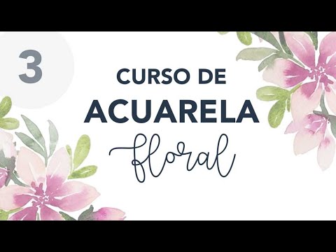 Pintar FLORES con ACUARELAS principiantes - Curso de acuarela floral (Parte 3/4)