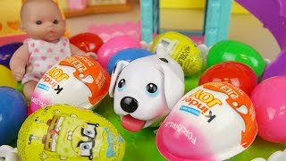 Puppy and Baby doll surprise eggs toys baby Doli park play Puppy and Baby doll surprise eggs toys baby Doli park play