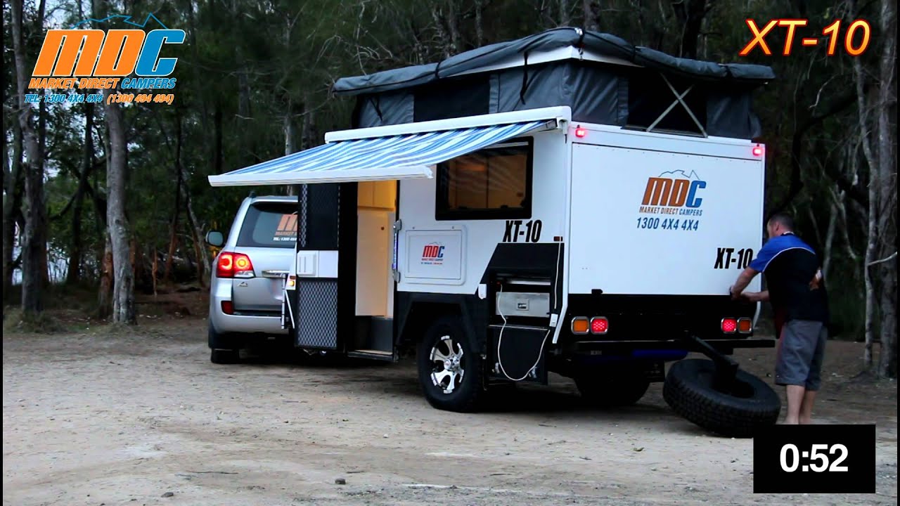 XT-10 Setup in 2min 30 sec - MDC Offroad Caravan (Market Direct Campers) - YouTube