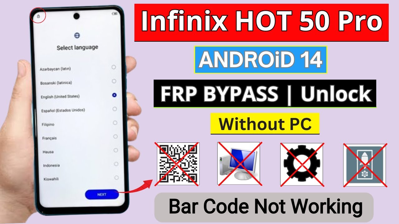 Infinix Hot 50 Pro (X6881) FRP Bypass/Unlock Google Infinix Hot 50 Pro (X6881) FRP Bypass/Unlock Google