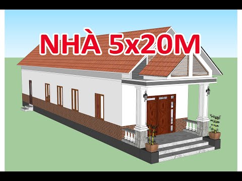 GỢI Ý MẪU NHÀ CẤP 4 MÁI THÁI 5x20M ĐẸP 3 PHÒNG NGỦ | KIẾN TRÚC NHÀ VIỆT